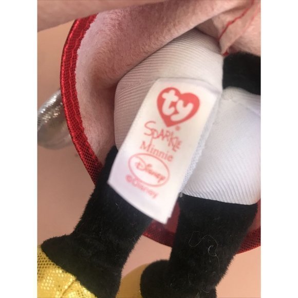 Disney Ty Minnie‎ Mouse Sparkle Red 9" NWT - Picture 5 of 5